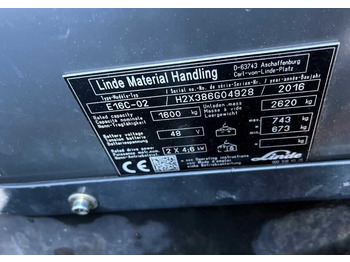 Leasing de  Linde E16C-02 Linde E16C-02: foto 4