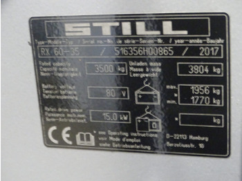Carretilla elevadora eléctrica Still RX60-35: foto 5 Carretilla elevadora eléctrica Still RX60-35: foto 5