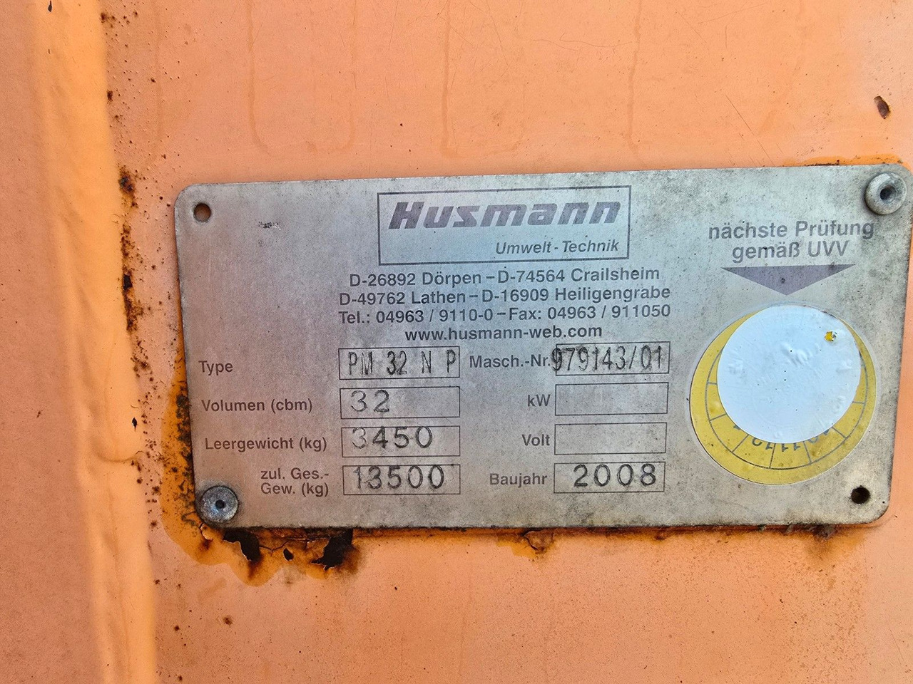 Koppelbehälter Husmann PM 32 N P Abrollcontainer - Contenedor de gancho: foto 2 Koppelbehälter Husmann PM 32 N P Abrollcontainer - Contenedor de gancho: foto 2