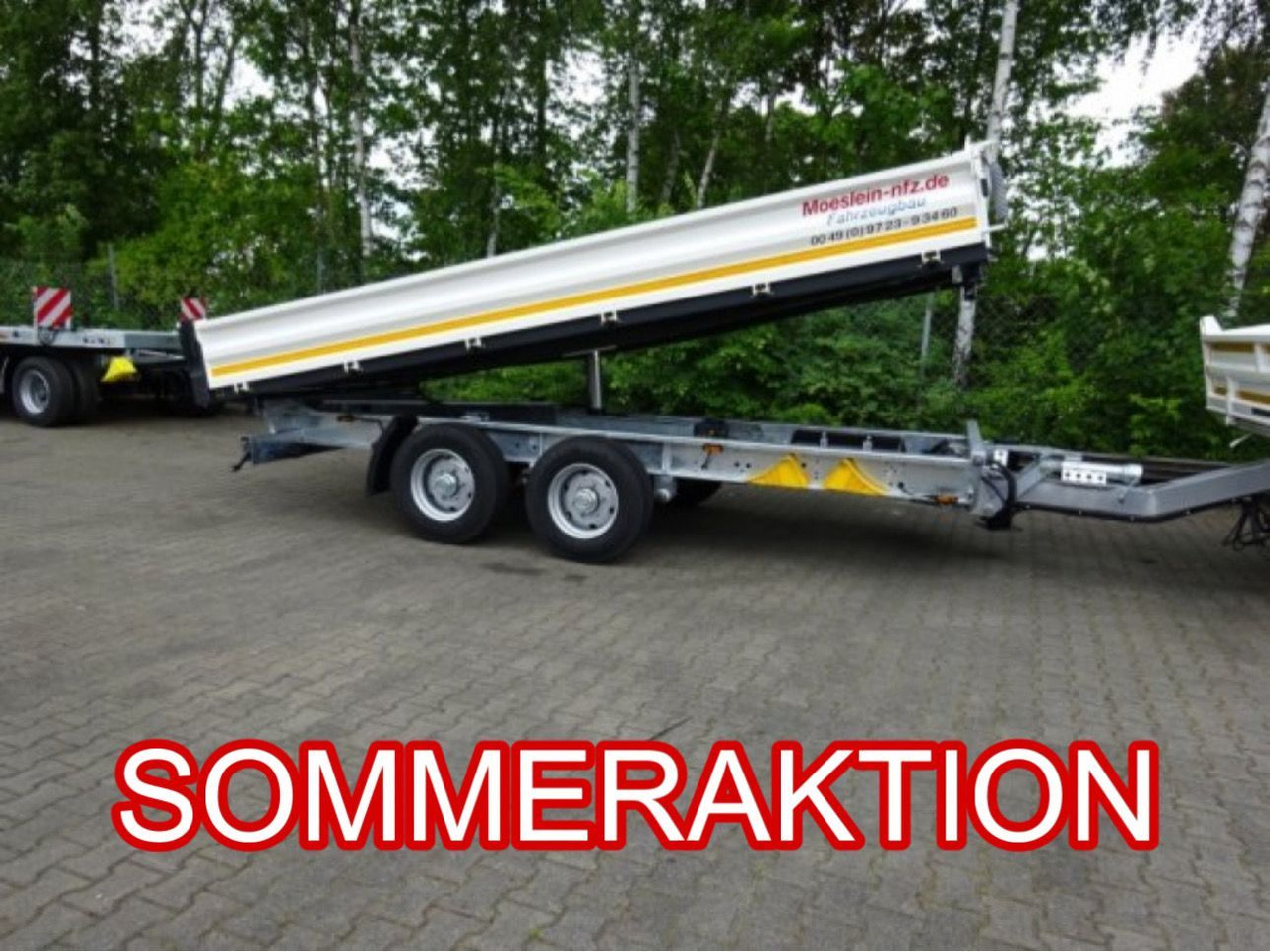 Möslein 13 t Tandem 3- Seitenkipper Tieflader-- Neufahr - Remolque volquete: foto 1 Möslein 13 t Tandem 3- Seitenkipper Tieflader-- Neufahr - Remolque volquete: foto 1