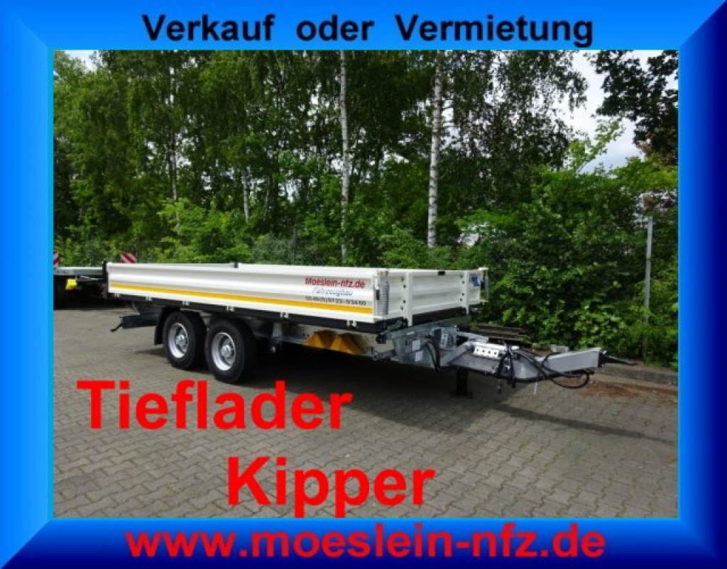 Möslein TTD 13 Weiß 13 t Tandem 3- Seitenkipper Tieflader-- Neufahrzeug -- - Remolque volquete: foto 1 Möslein TTD 13 Weiß 13 t Tandem 3- Seitenkipper Tieflader-- Neufahrzeug -- - Remolque volquete: foto 1