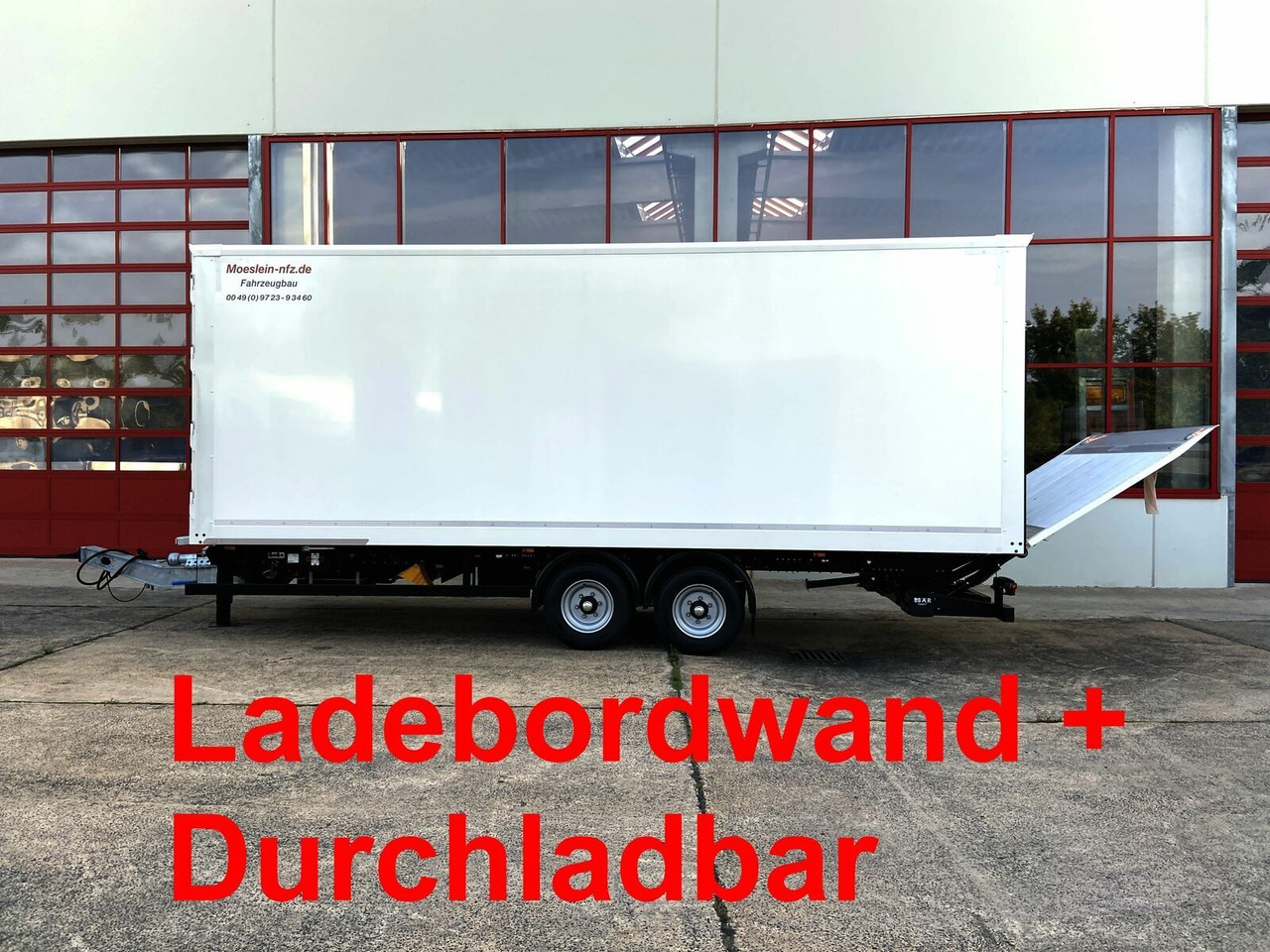Möslein Tandem Koffer, Ladebordwand 1,5 t + Durchladbar - Remolque caja cerrada: foto 1 Möslein Tandem Koffer, Ladebordwand 1,5 t + Durchladbar - Remolque caja cerrada: foto 1