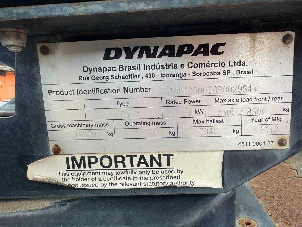Rodillo de neumáticos Dynapac CP 142: foto 10