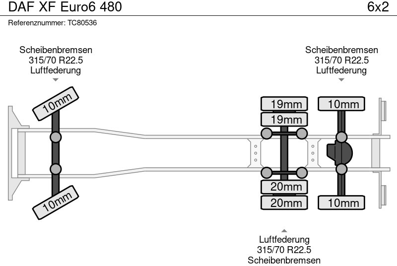 Camión portacontenedore/ Intercambiable DAF XF Euro6 480: foto 14