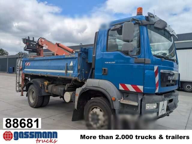 MAN TGM 18.290 4X4 BB, EEV, Heckkran Atlas AK - Camión volquete, Camión grúa: foto 1 MAN TGM 18.290 4X4 BB, EEV, Heckkran Atlas AK - Camión volquete, Camión grúa: foto 1