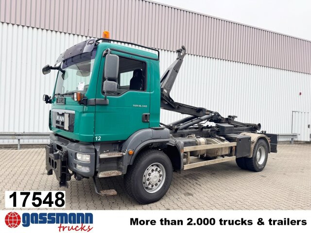 MAN TGM 18.340 4x4 BB, Hiab LHT 19046 Abrollkipper, - Camión multibasculante: foto 1 MAN TGM 18.340 4x4 BB, Hiab LHT 19046 Abrollkipper, - Camión multibasculante: foto 1