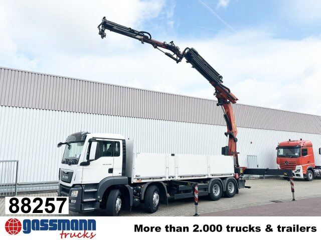MAN TGS 35.440 8x4 BL, Navi, Heckkran Palfinger - Camión caja abierta, Camión grúa: foto 1 MAN TGS 35.440 8x4 BL, Navi, Heckkran Palfinger - Camión caja abierta, Camión grúa: foto 1