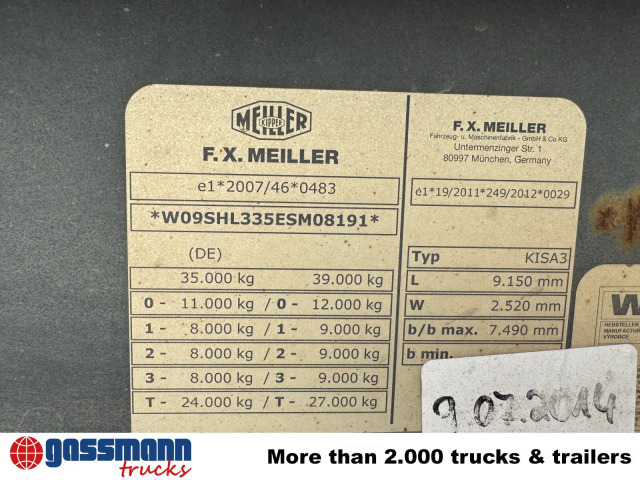 Meiller MHPS 12/27, Stahlmulde ca. 26m³, Liftachse - Semirremolque volquete: foto 2 Meiller MHPS 12/27, Stahlmulde ca. 26m³, Liftachse - Semirremolque volquete: foto 2