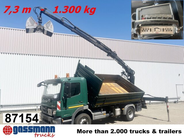 Mercedes-Benz Atego 1624/27 4x2, Heckkran Hiab 099 BS-2 HiDuo, - Camión volquete, Camión grúa: foto 1 Mercedes-Benz Atego 1624/27 4x2, Heckkran Hiab 099 BS-2 HiDuo, - Camión volquete, Camión grúa: foto 1