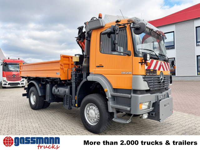 Camión volquete, Camión grúa Mercedes-Benz Atego 1828 AK 4x4, Winterdienstausstattung, Kran: foto 10