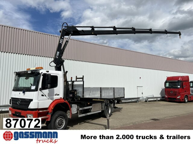 Mercedes-Benz Axor 1828 A 4x4 mit Kran Hiab XS 166 E-5 - Camión caja abierta, Camión grúa: foto 1 Mercedes-Benz Axor 1828 A 4x4 mit Kran Hiab XS 166 E-5 - Camión caja abierta, Camión grúa: foto 1