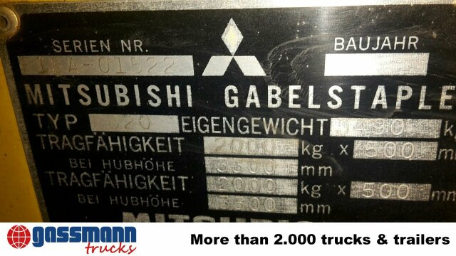 Mitsubishi FD20 - Carretilla elevadora diésel: foto 3 Mitsubishi FD20 - Carretilla elevadora diésel: foto 3