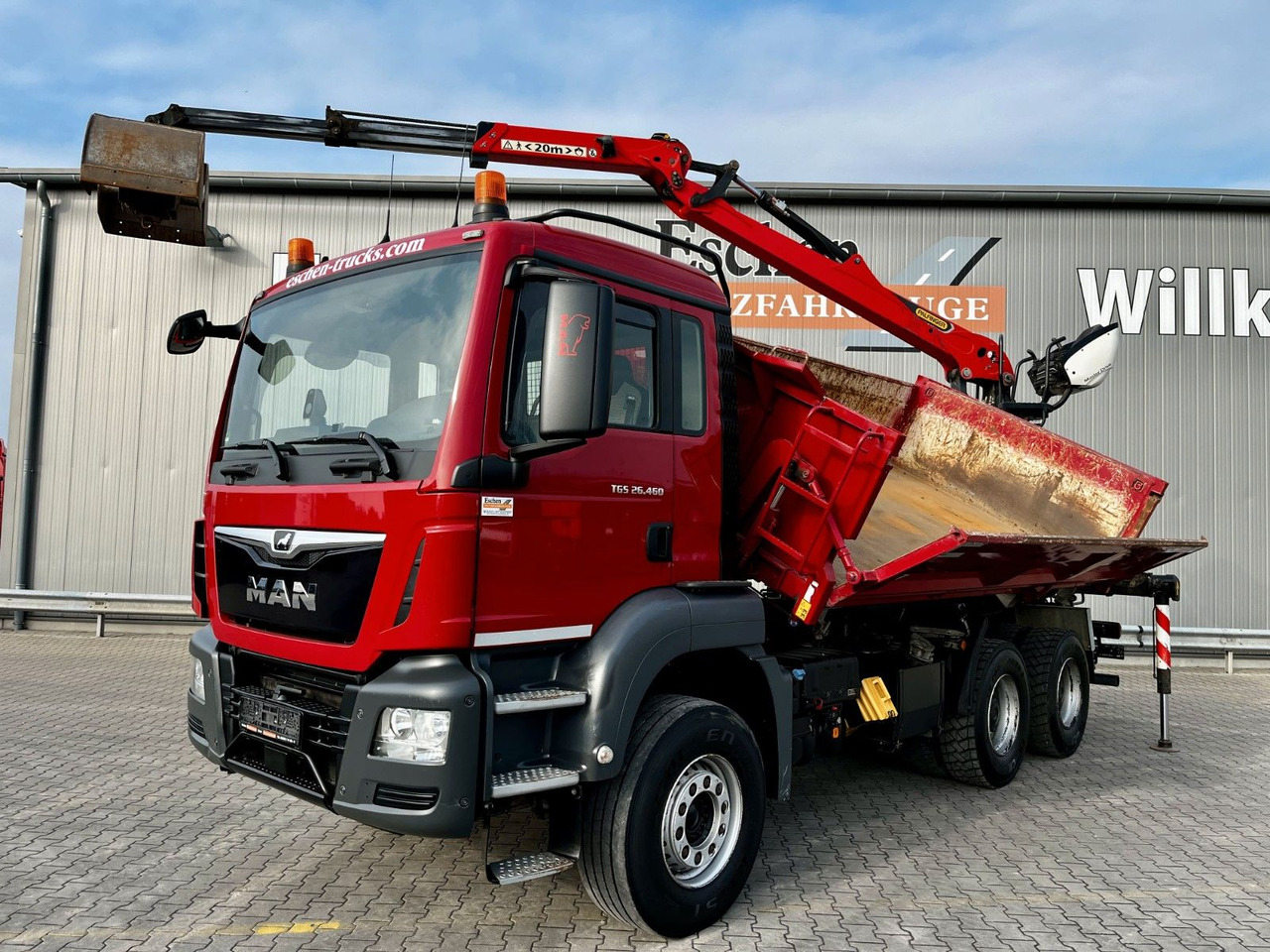 MAN TGS 26.460 6x4BB|Palfinger M12L83 Kran*Bordmatik - Camión volquete, Camión grúa: foto 1 MAN TGS 26.460 6x4BB|Palfinger M12L83 Kran*Bordmatik - Camión volquete, Camión grúa: foto 1
