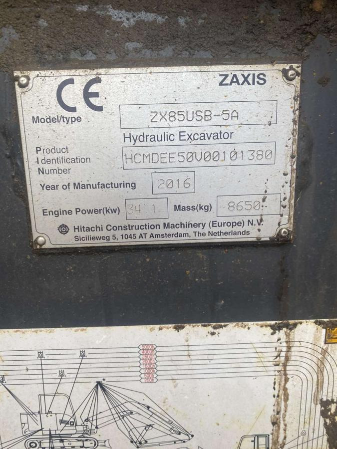 Hitachi ZX85USB-5A - Excavadora de cadenas: foto 4 Hitachi ZX85USB-5A - Excavadora de cadenas: foto 4