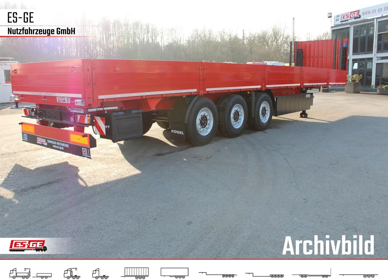 Kögel Multi Chassis, verstärkt, Bordwände - Semirremolque plataforma/ Caja abierta: foto 3 Kögel Multi Chassis, verstärkt, Bordwände - Semirremolque plataforma/ Caja abierta: foto 3