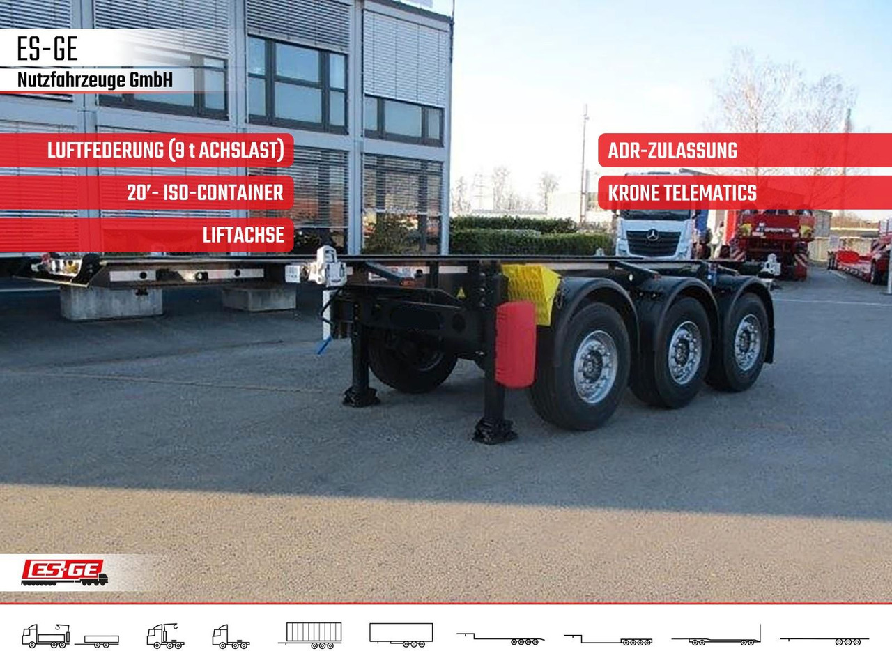 Krone 3-Achs-Containerchassis 20' - Semirremolque portacontenedore/ Intercambiable: foto 1 Krone 3-Achs-Containerchassis 20' - Semirremolque portacontenedore/ Intercambiable: foto 1