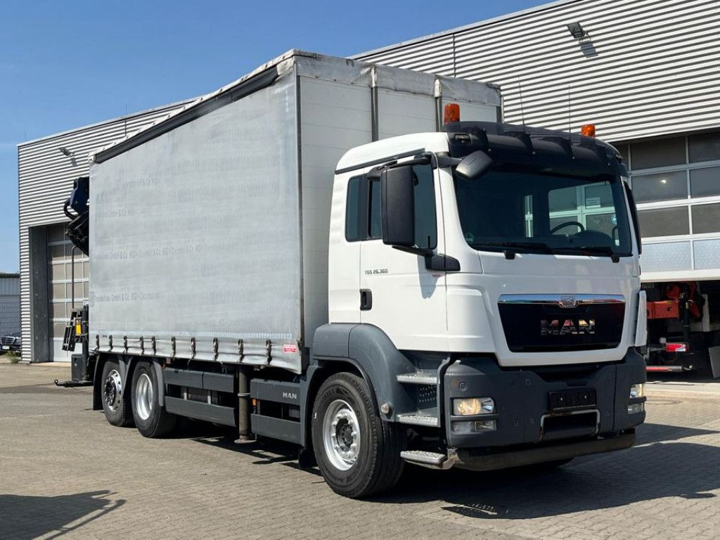 MAN TG-S 26.360 6x2-2LL Pritsche Heckkran 34m/to, Ji - Camión caja abierta, Camión grúa: foto 2 MAN TG-S 26.360 6x2-2LL Pritsche Heckkran 34m/to, Ji - Camión caja abierta, Camión grúa: foto 2