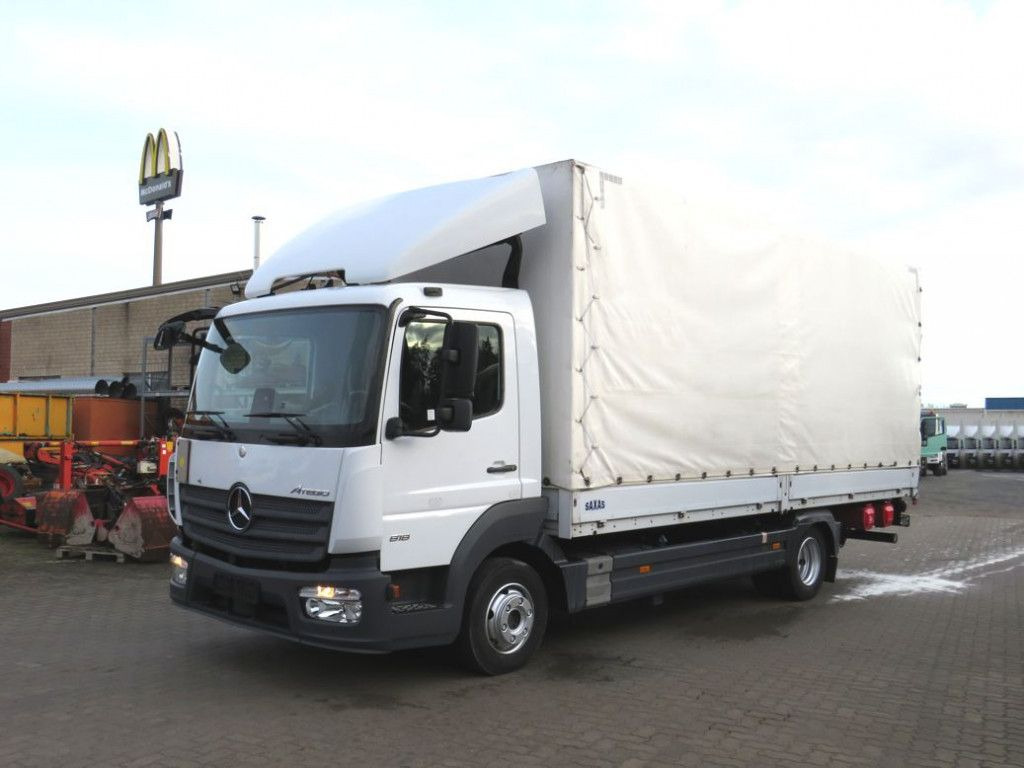 Mercedes-Benz Atego 818 L Pritsche LBW LBW 1 to AHK+Luftans - Furgoneta con lona: foto 1 Mercedes-Benz Atego 818 L Pritsche LBW LBW 1 to AHK+Luftans - Furgoneta con lona: foto 1
