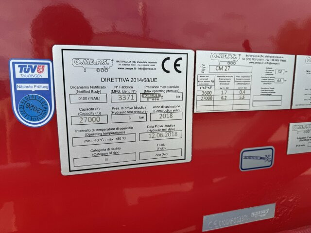 Feldbinder O.ME.P.S Silo Auflieger 27 m³ - Asche, Gülle - Semirremolque silo: foto 3 Feldbinder O.ME.P.S Silo Auflieger 27 m³ - Asche, Gülle - Semirremolque silo: foto 3