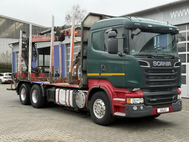 Scania R560 6x4 Holztransport Kran LOGLIFT HIAB 140S79R - Camión forestal, Camión grúa: foto 1 Scania R560 6x4 Holztransport Kran LOGLIFT HIAB 140S79R - Camión forestal, Camión grúa: foto 1