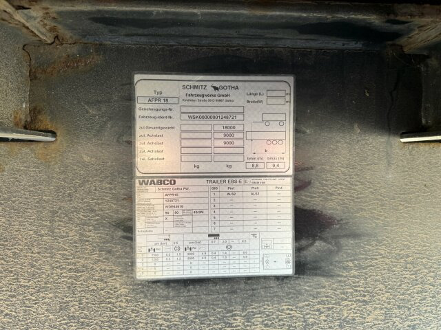 Schmitz Cargobull Gotha AFG 18 Baustoffanhänger 2 Achse - Remolque plataforma/ Caja abierta: foto 2 Schmitz Cargobull Gotha AFG 18 Baustoffanhänger 2 Achse - Remolque plataforma/ Caja abierta: foto 2