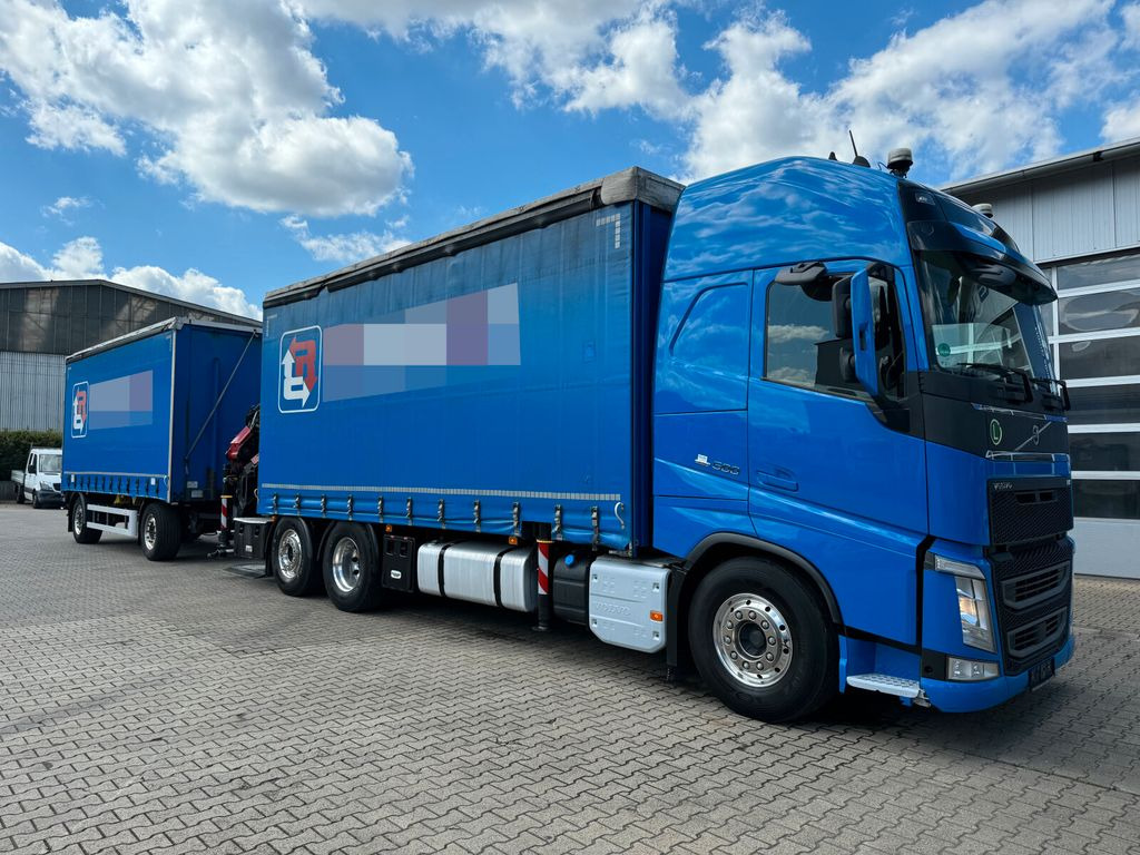Camión caja abierta, Camión grúa Volvo FH 500 6x2 Pritsche Kran Palfinger PK34002 + JIB: foto 1