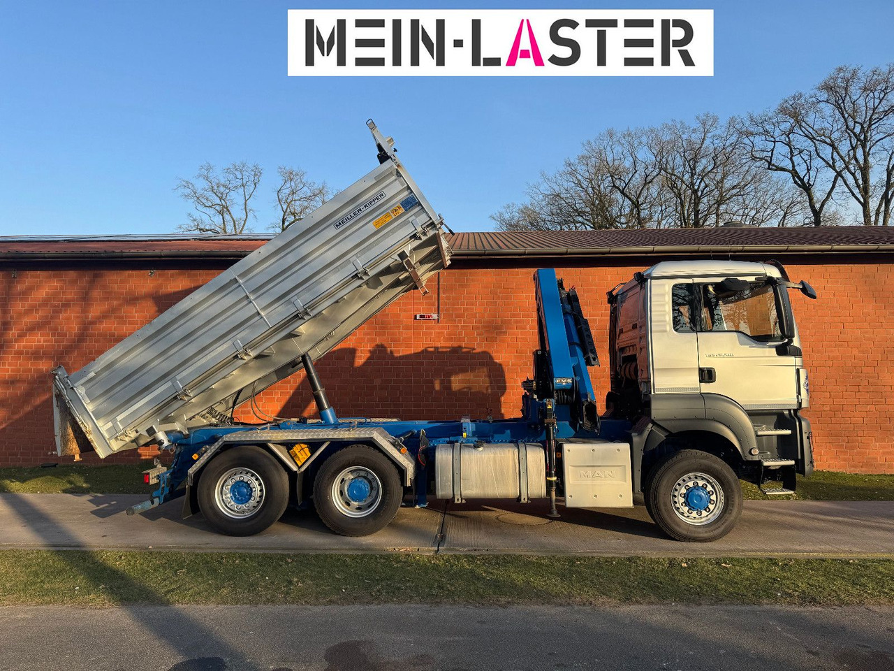 MAN Aufbau Meiller Bordmatik + HMF 1330 K4 15m Funk - Camión volquete, Camión grúa: foto 5 MAN Aufbau Meiller Bordmatik + HMF 1330 K4 15m Funk - Camión volquete, Camión grúa: foto 5