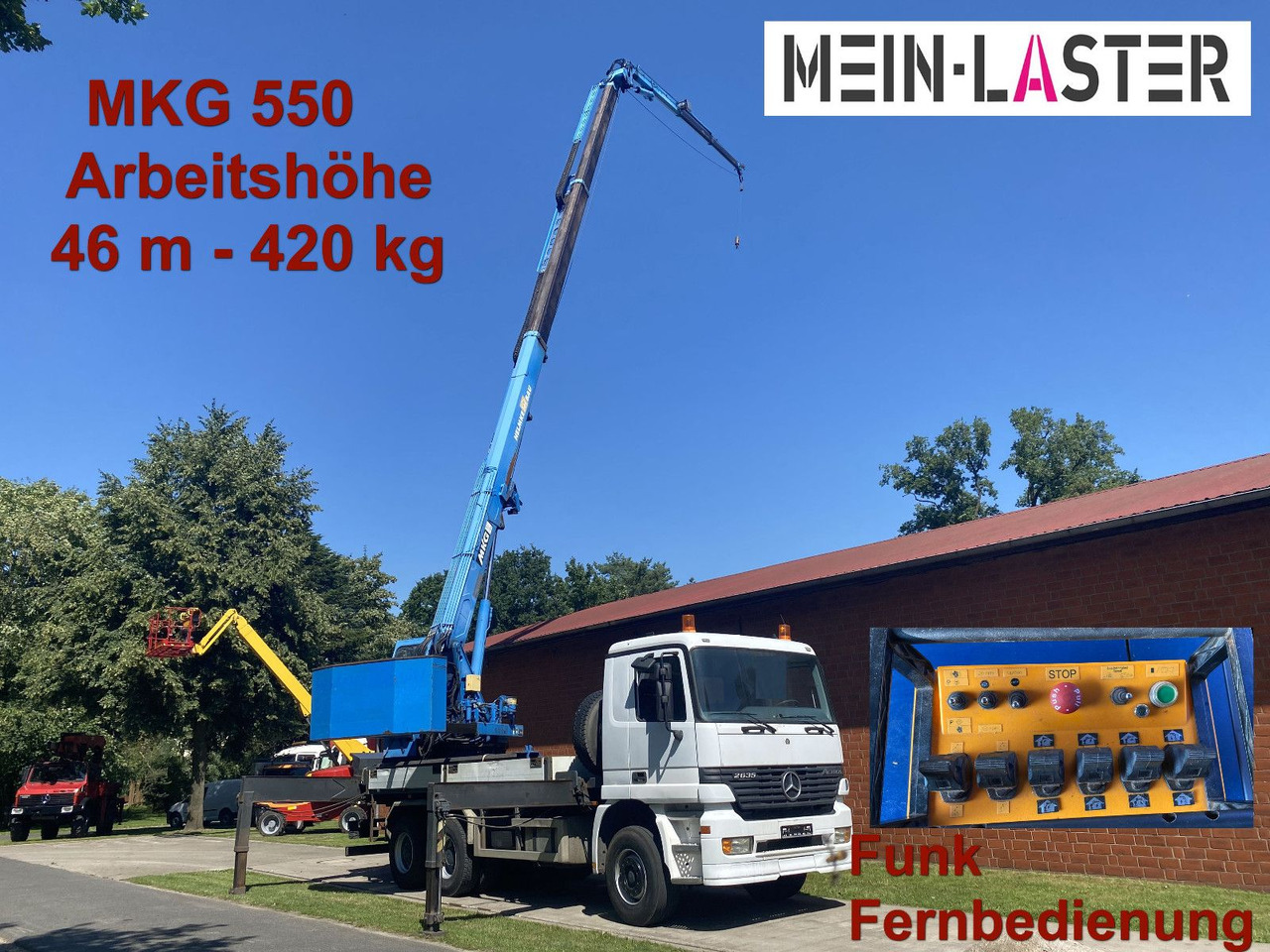 Mercedes-Benz 3335 V6 MKG 550 Ta2-a2 -46m 420 kg Funk - Camión grúa: foto 1 Mercedes-Benz 3335 V6 MKG 550 Ta2-a2 -46m 420 kg Funk - Camión grúa: foto 1