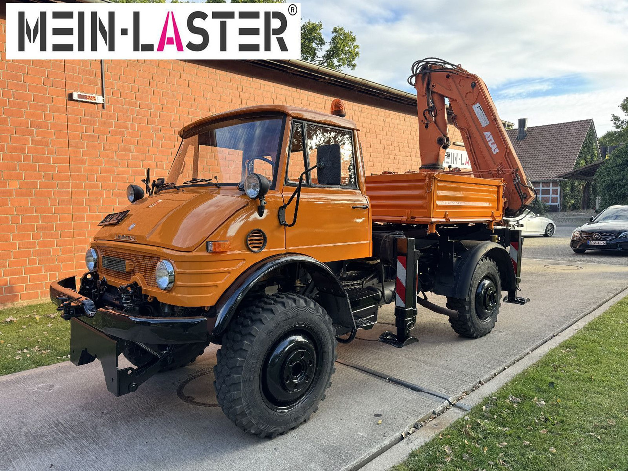 Unimog U 1100 Atlas AK 3006 nur 14.215 km-1. Hand - Camión grúa, Camión caja abierta: foto 2 Unimog U 1100 Atlas AK 3006 nur 14.215 km-1. Hand - Camión grúa, Camión caja abierta: foto 2