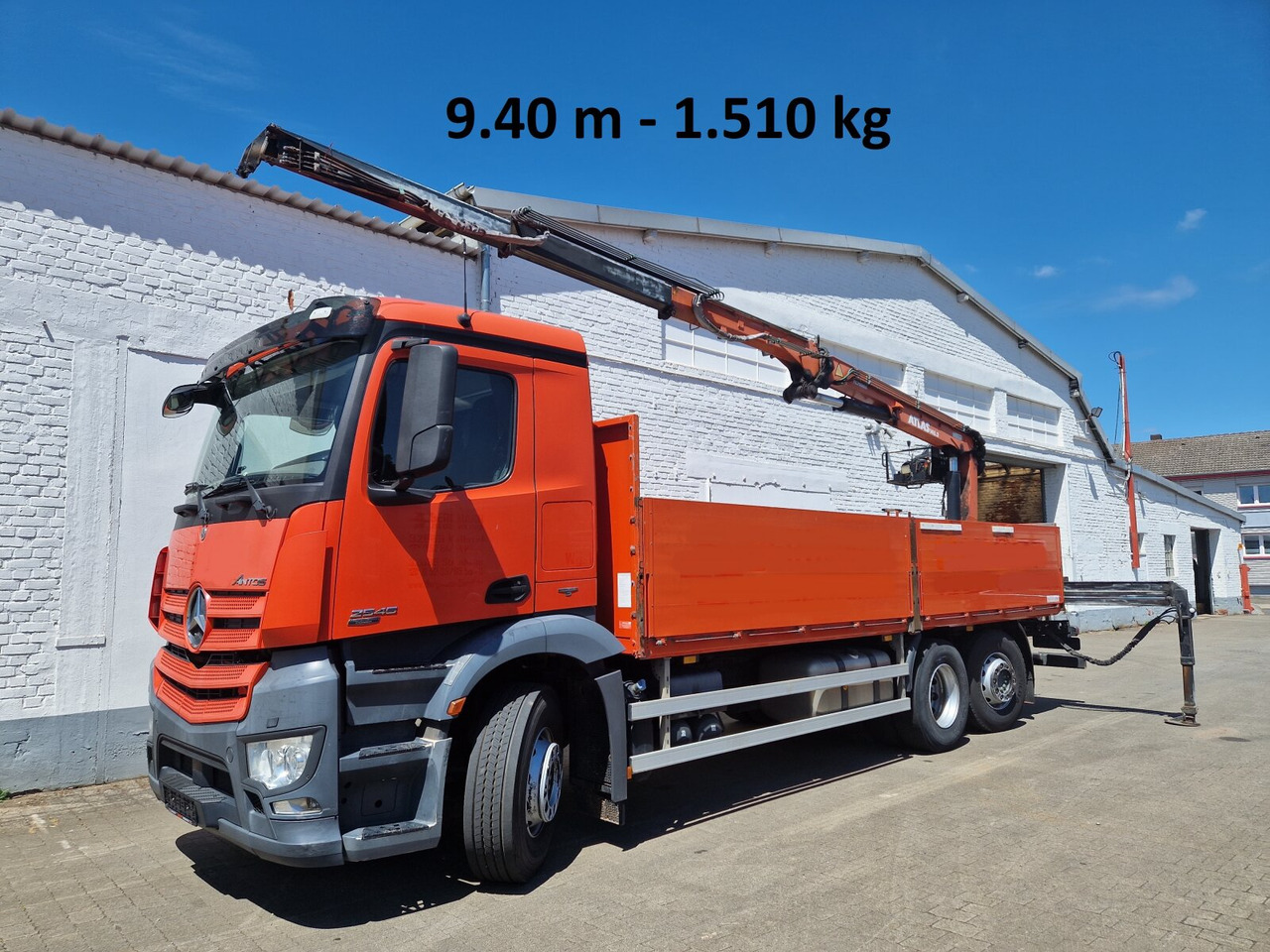 Mercedes-Benz Arocs 2545 L/6x2/4 Arocs 2545 L/6x2/4, Atlas Kran, 145.2-A19 VB, 9,4m-1.51 to, Lenkachse, entlastbar, Retarder, Klima, - Camión grúa, Camión caja abierta: foto 1 Mercedes-Benz Arocs 2545 L/6x2/4 Arocs 2545 L/6x2/4, Atlas Kran, 145.2-A19 VB, 9,4m-1.51 to, Lenkachse, entlastbar, Retarder, Klima, - Camión grúa, Camión caja abierta: foto 1