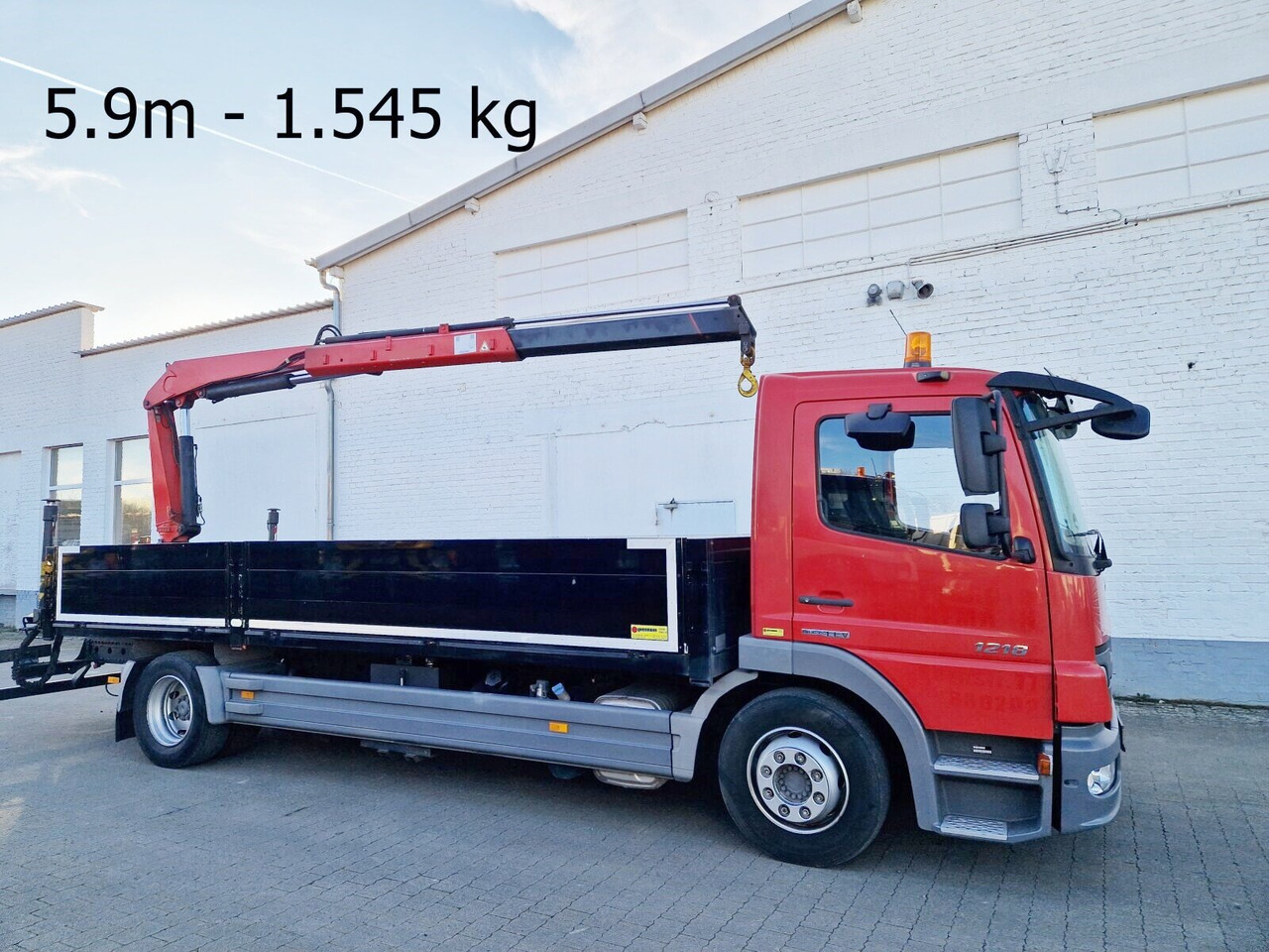 Mercedes-Benz Atego 1218 L 4x2 1218 L 4x2, Fassi Kran F 95A21 5.9m-1.545 kg, - Camión grúa: foto 1 Mercedes-Benz Atego 1218 L 4x2 1218 L 4x2, Fassi Kran F 95A21 5.9m-1.545 kg, - Camión grúa: foto 1