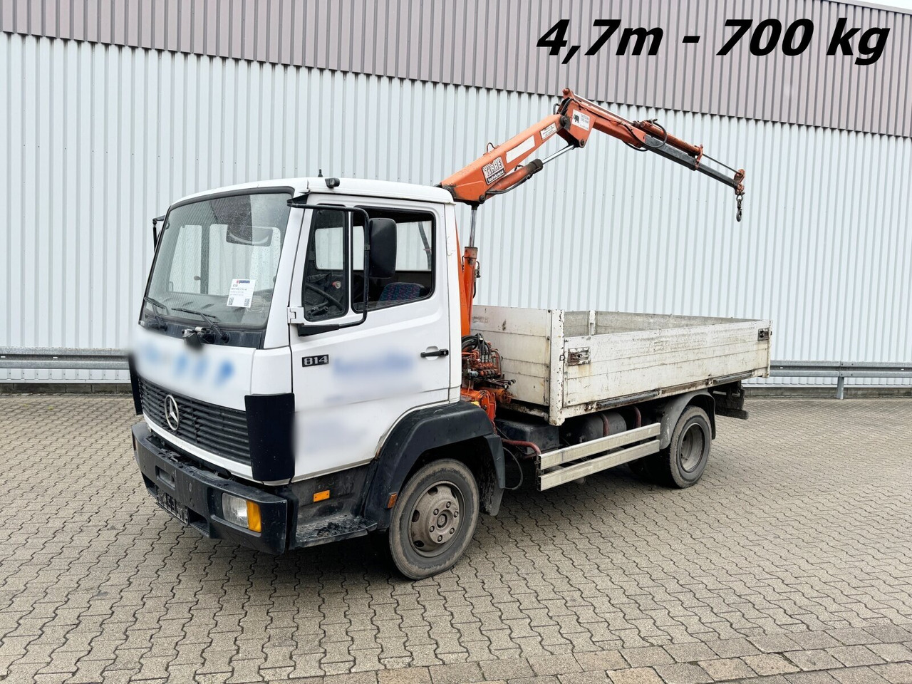 Mercedes-Benz LK 814 4x2 LK 814 4x2, 6-Zylinder, Kran Tirre Euro 35 - Camión grúa, Camión caja abierta: foto 1 Mercedes-Benz LK 814 4x2 LK 814 4x2, 6-Zylinder, Kran Tirre Euro 35 - Camión grúa, Camión caja abierta: foto 1