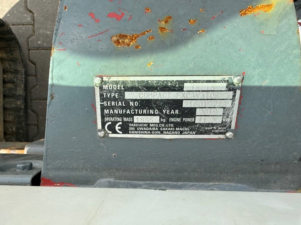 Miniexcavadora Takeuchi TB 216 Powertilt: foto 11 Miniexcavadora Takeuchi TB 216 Powertilt: foto 11