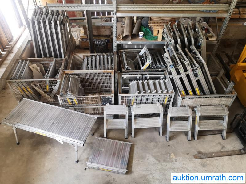 Posten Konvolut Zarges Plattform Laufsteg Bühne Überstieg Gehsteig Sockel Treppen Aluminium hochwertig - Equipo de taller: foto 1 Posten Konvolut Zarges Plattform Laufsteg Bühne Überstieg Gehsteig Sockel Treppen Aluminium hochwertig - Equipo de taller: foto 1