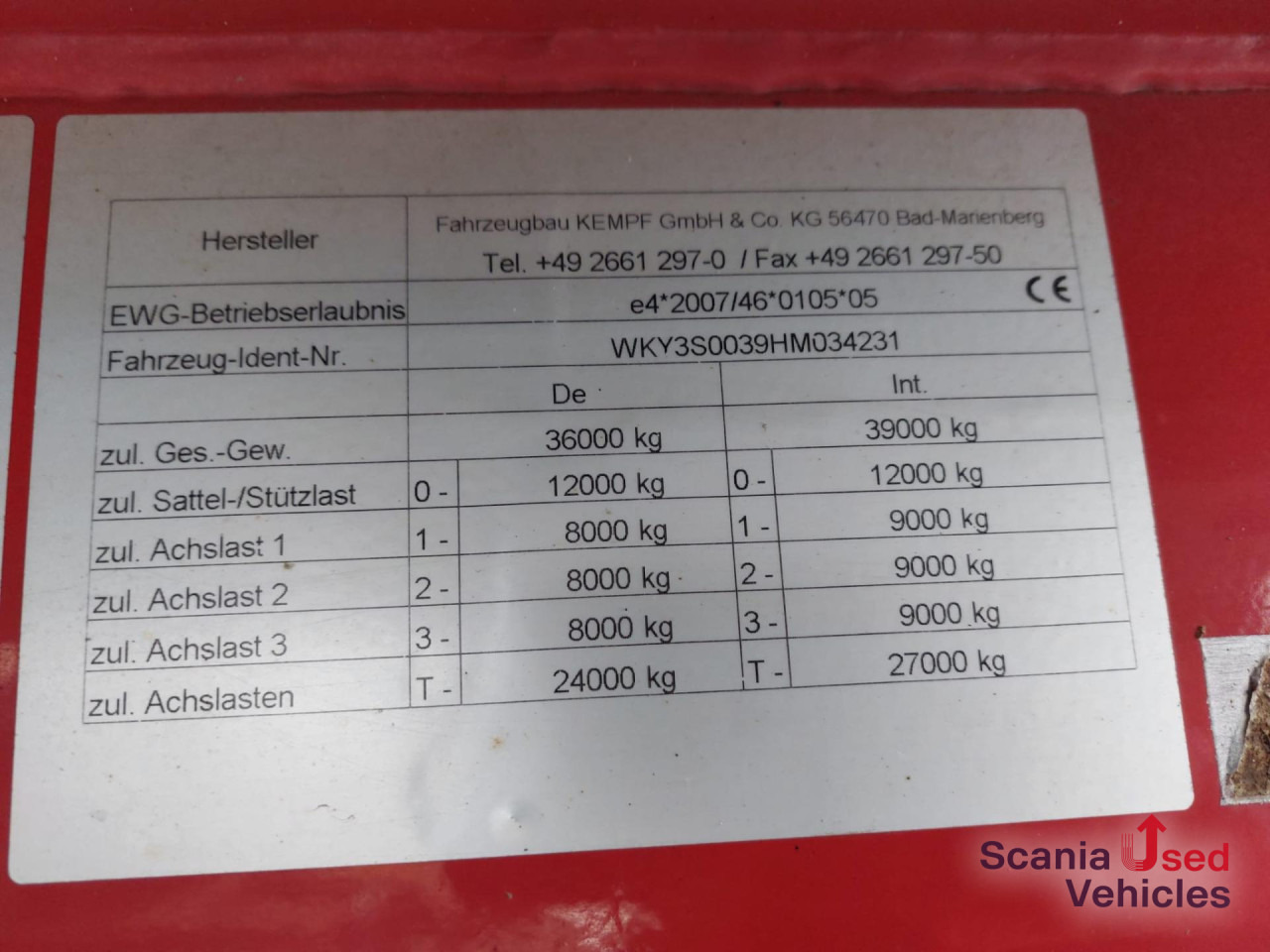 KEMPF SKM 3/S/ 39 A 10 Kastenmulde - Semirremolque volquete: foto 4 KEMPF SKM 3/S/ 39 A 10 Kastenmulde - Semirremolque volquete: foto 4