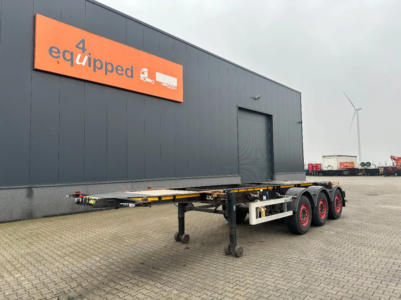 Burg 20FT ADR (EX/II, EX/III, FL, AT), empty weight: 3.690kg, SAF INTRADISC, 2x liftaxle, ALCOA, NL-Chassis - Semirremolque portacontenedore/ Intercambiable: foto 1 Burg 20FT ADR (EX/II, EX/III, FL, AT), empty weight: 3.690kg, SAF INTRADISC, 2x liftaxle, ALCOA, NL-Chassis - Semirremolque portacontenedore/ Intercambiable: foto 1