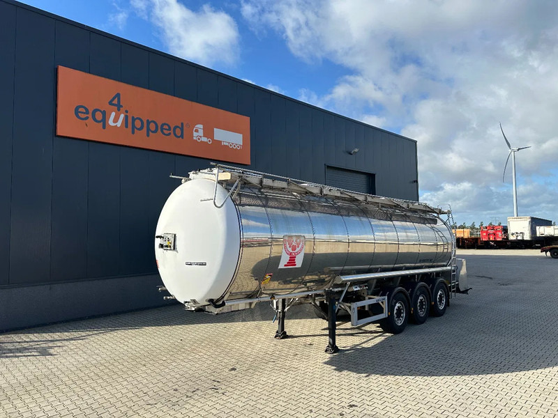 Feldbinder LEBENSMITTEL / LEVENSMIDDELEN FOOD / 33.500L / 3-COMP / PUMPE / INOX / NL-trailer / APK: 10-2026 - Semirremolque cisterna: foto 1 Feldbinder LEBENSMITTEL / LEVENSMIDDELEN FOOD / 33.500L / 3-COMP / PUMPE / INOX / NL-trailer / APK: 10-2026 - Semirremolque cisterna: foto 1
