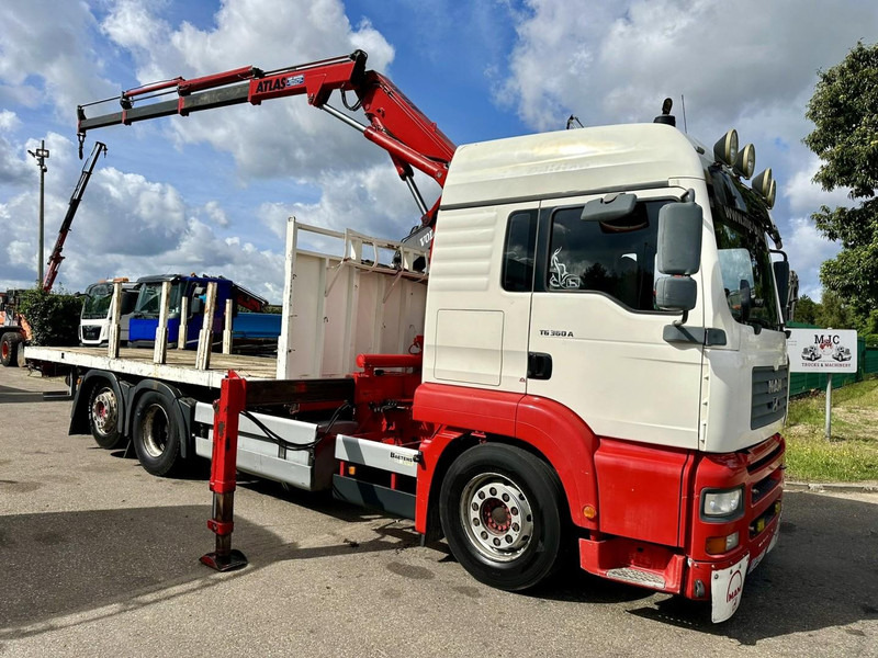 MAN TG 360 A 6x2 + CRANE ATLAS 100.1 A3 - PLATFORM 5m80 - E3 - LIFT-AXLE - FULL AIR SUSPENSION - ZF AS TRONIC - BE TRUCK - Camión grúa: foto 1 MAN TG 360 A 6x2 + CRANE ATLAS 100.1 A3 - PLATFORM 5m80 - E3 - LIFT-AXLE - FULL AIR SUSPENSION - ZF AS TRONIC - BE TRUCK - Camión grúa: foto 1