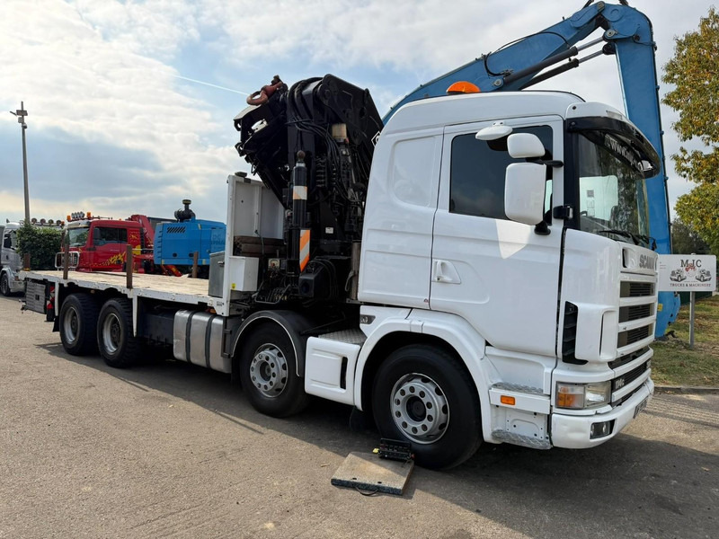Scania 114C-380 8x4 + CRANE HIAB 700 E-5 - PLATFORM 6m80 + TWISTLOCKS - MANUAL - RETARDER - STEEL SPRING / BIG AXLE HUB REDUCTION  - AP ACHSEN - Camión grúa: foto 2 Scania 114C-380 8x4 + CRANE HIAB 700 E-5 - PLATFORM 6m80 + TWISTLOCKS - MANUAL - RETARDER - STEEL SPRING / BIG AXLE HUB REDUCTION  - AP ACHSEN - Camión grúa: foto 2