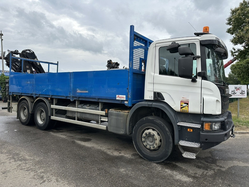 Scania P410 6x4 + CRANE HIAB 166 ES-4 - RETARDER - ROTATOR - PLATFORM 6m80 - BIG AXLES HUB REDUCTION - STEEL SPRING - Camión grúa: foto 2 Scania P410 6x4 + CRANE HIAB 166 ES-4 - RETARDER - ROTATOR - PLATFORM 6m80 - BIG AXLES HUB REDUCTION - STEEL SPRING - Camión grúa: foto 2