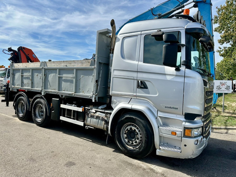 Scania R520 6x4 TIPPER + CRANE PALFINGER PK 15002 A - TRACTOR UNIT - RETARDER - *FULL AIR* - EUR 6 - BE TRUCK - Camión volquete, Camión grúa: foto 2 Scania R520 6x4 TIPPER + CRANE PALFINGER PK 15002 A - TRACTOR UNIT - RETARDER - *FULL AIR* - EUR 6 - BE TRUCK - Camión volquete, Camión grúa: foto 2