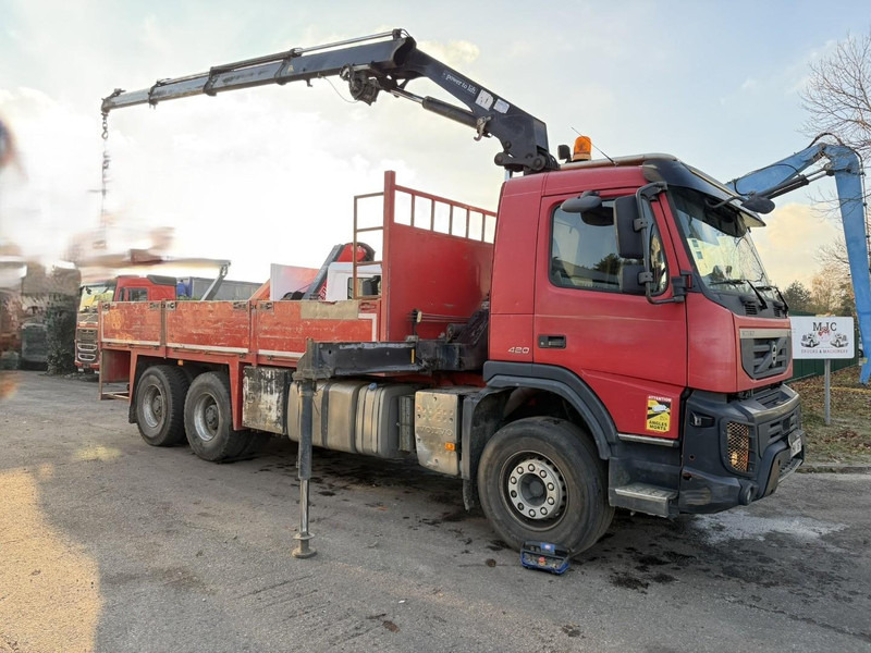 Volvo FMX 420 6X4 + CRANE HMF 1720 + winch + radio - BIG AXLES / HUB REDUCTION - STEEL SPRING / BLATT - PLATFORM 6m10 - Camión grúa: foto 1 Volvo FMX 420 6X4 + CRANE HMF 1720 + winch + radio - BIG AXLES / HUB REDUCTION - STEEL SPRING / BLATT - PLATFORM 6m10 - Camión grúa: foto 1