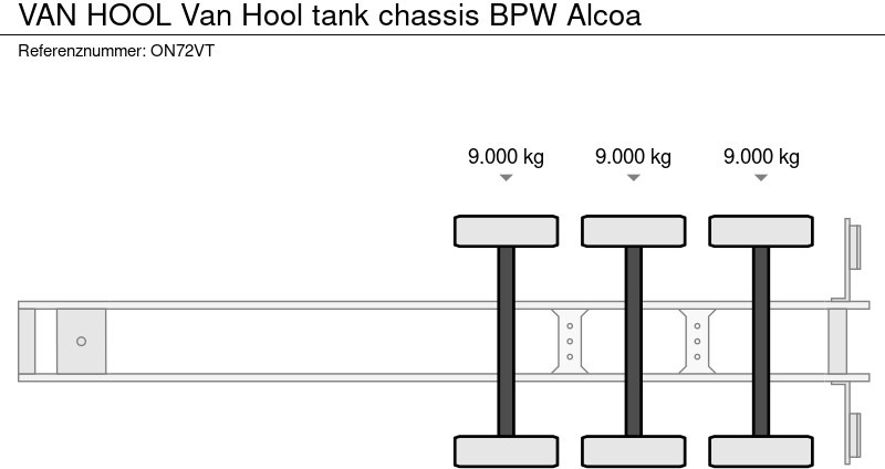 Semirremolque portacontenedore/ Intercambiable Van Hool Van Hool tank chassis BPW Alcoa: foto 18