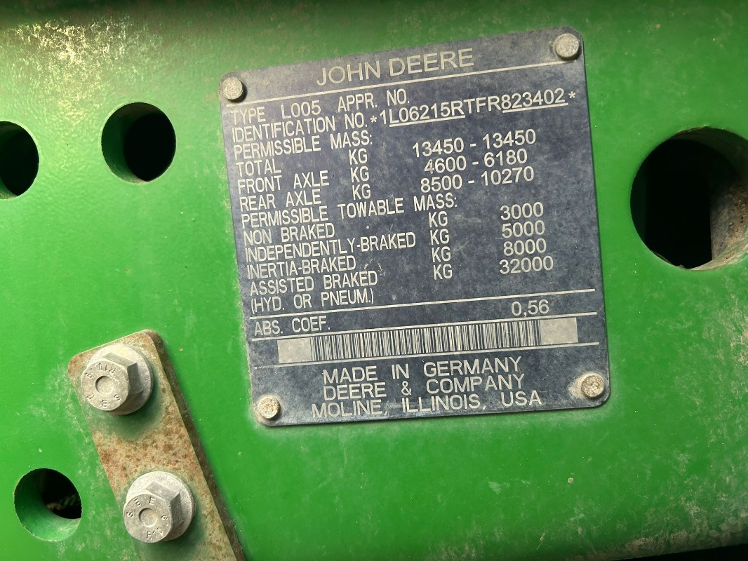 Tractor John Deere 6215R: foto 9
