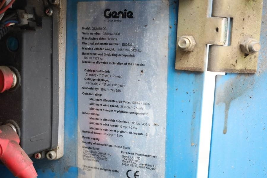 Leasing de Genie GS4069 Electric, 14m Working Height, 363kg Capacit Genie GS4069 Electric, 14m Working Height, 363kg Capacit: foto 6 Leasing de Genie GS4069 Electric, 14m Working Height, 363kg Capacit Genie GS4069 Electric, 14m Working Height, 363kg Capacit: foto 6