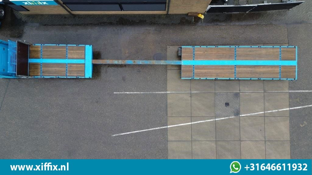 ES-GE 3-ass. Vlakke uitschuifbare oplegger / Naloop gestuurd - Semirremolque plataforma/ Caja abierta: foto 3 ES-GE 3-ass. Vlakke uitschuifbare oplegger / Naloop gestuurd - Semirremolque plataforma/ Caja abierta: foto 3