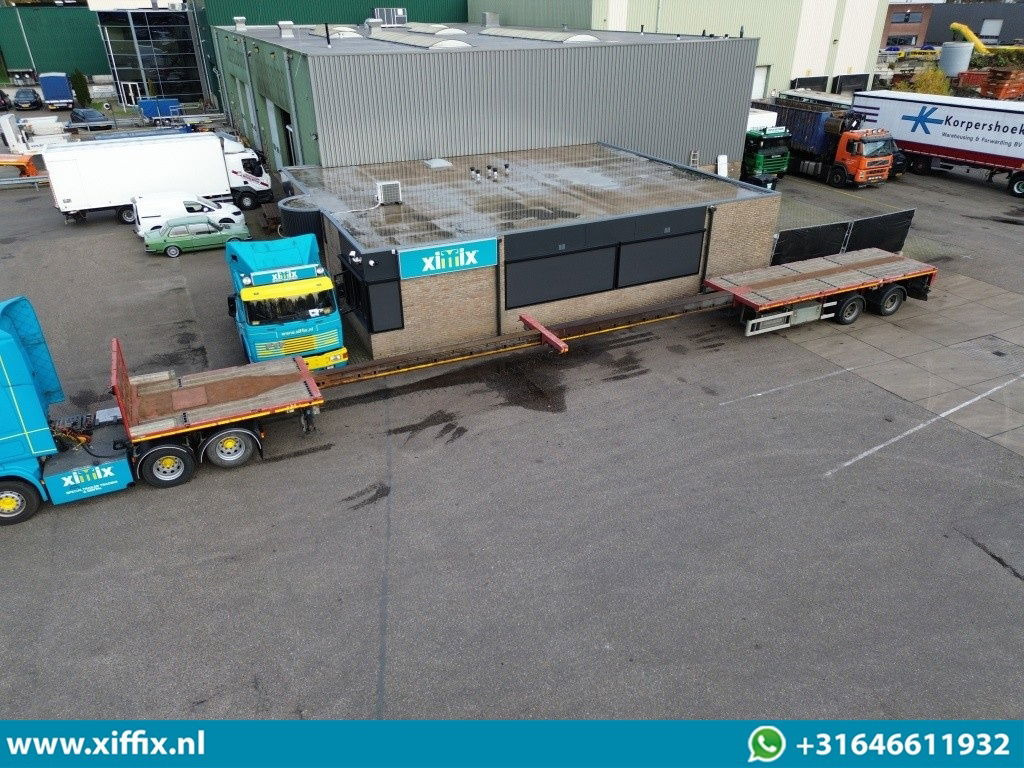 Faymonville 2-ass. Vlakke dubbel 2x uitschuifbare oplegger / 2x gestuurd - Semirremolque plataforma/ Caja abierta: foto 1 Faymonville 2-ass. Vlakke dubbel 2x uitschuifbare oplegger / 2x gestuurd - Semirremolque plataforma/ Caja abierta: foto 1