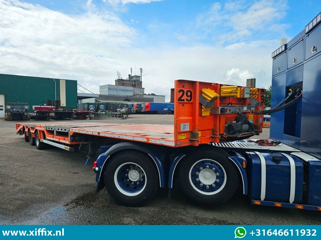 Faymonville 3-ass. Vlakke uitschuifbare Mega oplegger / Uitklapbare laadvloer klep / Naloop gestuurd - Semirremolque plataforma/ Caja abierta: foto 4 Faymonville 3-ass. Vlakke uitschuifbare Mega oplegger / Uitklapbare laadvloer klep / Naloop gestuurd - Semirremolque plataforma/ Caja abierta: foto 4