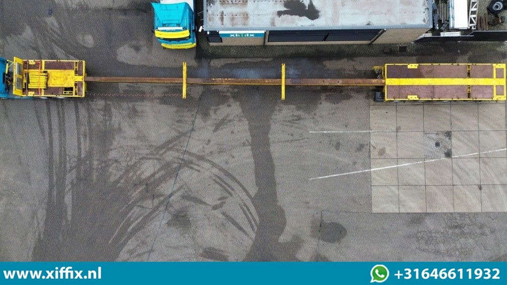 Faymonville 4-ass. Vlakke triple 3x uitschuifbare oplegger / 35 meter / 4x gestuurd - Semirremolque plataforma/ Caja abierta: foto 5 Faymonville 4-ass. Vlakke triple 3x uitschuifbare oplegger / 35 meter / 4x gestuurd - Semirremolque plataforma/ Caja abierta: foto 5