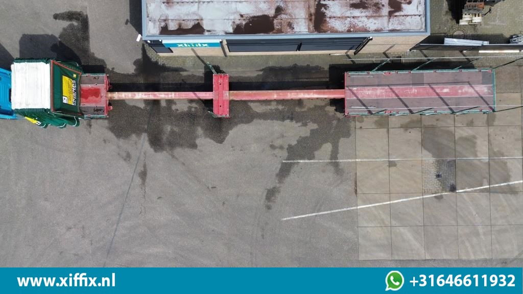 Meusburger TE Huur 3-ass. Vlakke dubbel 2x uitschuifbare oplegger met huifopbouw / 3x gestuurd - Semirremolque plataforma/ Caja abierta: foto 5 Meusburger TE Huur 3-ass. Vlakke dubbel 2x uitschuifbare oplegger met huifopbouw / 3x gestuurd - Semirremolque plataforma/ Caja abierta: foto 5